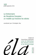 Études de linguistique appliquée, no 163
